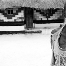 001_PZmN.8033BW-African-Painted-House-&-Owner-N-Zambia
